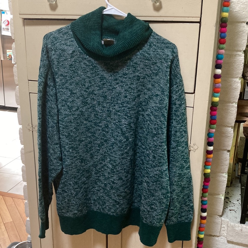 NWT LLBean Signature Cotton/Linen Ragg Turtleneck Sweater - Size M
